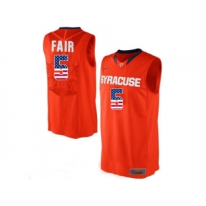2016 US Flag Fashion Men's Syracuse Orange C.J Fair #5 College Authentic Basketball Jersey - Orange