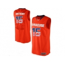 2016 US Flag Fashion Men's Syracuse Orange Camerlo Anthony #15 College Authentic Basketball Jersey - Orange