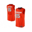 Men's Syracuse Orange Camerlo Anthony #15 College Authentic Basketball Jersey - Orange