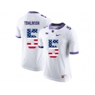 2016 US Flag Fashion Men's TCU Horned Frogs LaDainian Tomlinson #5 College Limited Football Jersey - White