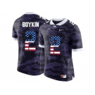 2016 US Flag Fashion Men's TCU Horned Frogs Trevone Boykin #2 College Limited Football Jersey - Purple