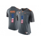 2016 US Flag Fashion 2016 Tennessee Volunteers Jalen Hurd #1 College Football Limited Jersey - Grey