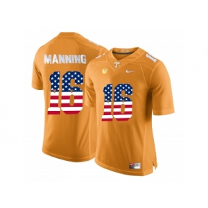 2016 US Flag Fashion 2016 Tennessee Volunteers Peyton Manning #16 College Football Limited Jersey - Orange