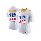 2016 US Flag Fashion 2016 Tennessee Volunteers Peyton Manning #16 College Football Limited Jersey - White