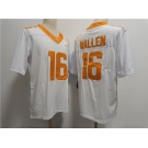 Men's Notre Tennessee Volunteers #16 Morgan Wallen White Stitched Jersey