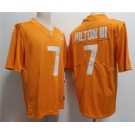 Men's Notre Tennessee Volunteers #7 Joe Milton III Orange Stitched Jersey