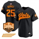 Men's Tennessee Volunteers #25 Blake Burke Black 2024 Champions Vapor Limited Stitched Jersey