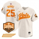 Men's Tennessee Volunteers #25 Blake Burke Cream 2024 Champions Vapor Limited Stitched Jersey