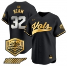 Men's Tennessee Volunteers #32 Drew Beam Black Gold 2024 Champions Vapor Limited Stitched Jersey