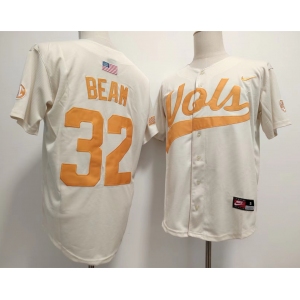 Men's Tennessee Volunteers #32 Drew Beam White Stitched Jersey