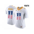 2016 US Flag Fashion 2016 Youth Tennessee Volunteers Joshua Dobbs #11 College Football Limited Jersey - White