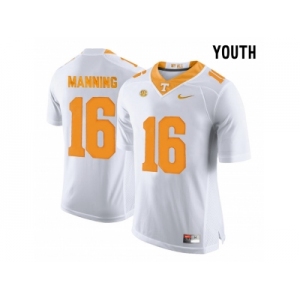 2016 Youth Tennessee Volunteers Peyton Manning #16 College Football Limited Jersey - White