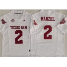 Men's Texas A&M Aggies Lions #2 Johnny Manziel White 2025 F.U.S.E. Stitched Jersey