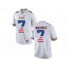 2016 US Flag Fashion-2016 Men's Texas Longhorns Shane Buechele #7 College Football Limited Jersey - White