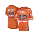 2016 US Flag Fashion-Men's Texas Longhorns Colt McCoy #12 College Football Throwback Jersey - Burnt Orange