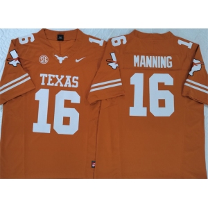 Men's Texas Longhorns #16 Peyton Manning Orange F.U.S.E Stitched Jersey
