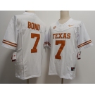 Men's Texas Longhorns #7 Isaiah Bond White FUSE Stitched Jersey