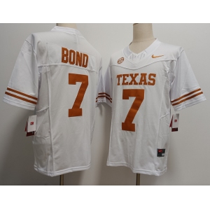 Men's Texas Longhorns #7 Isaiah Bond White FUSE Stitched Jersey