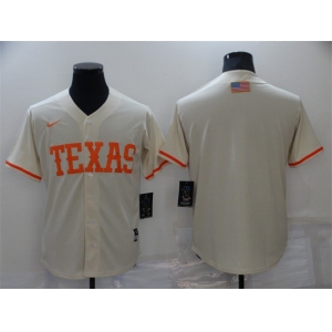 Men's Texas Longhorns Blank Cream Vapor Untouchable Stitched Jersey
