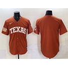Men's Texas Longhorns Blank Orange 2025 Softball National Champions & SEC Patch Stitched Jersey