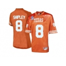 Men's Texas Longhorns Jordan Shipley #8 College Football Throwback Jersey - Burnt Orange