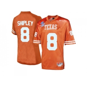 Men's Texas Longhorns Jordan Shipley #8 College Football Throwback Jersey - Burnt Orange