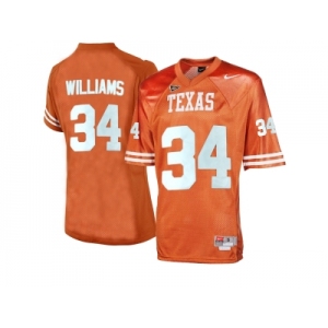 Men's Texas Longhorns Ricky Williams #34 College Football Throwback Jersey - Burnt Orange