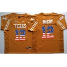 Texas Longhorns #12 Colt McCoy Orange USA Flag College Jersey