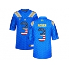 2016 US Flag Fashion Men's UCLA Bruins #3 Josh Rosen College Football Authentic Jersey - Blue