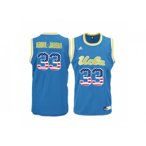 2016 US Flag Fashion Men's UCLA Bruins Kareem Abdul-Jabbar #33 College Basketball Jersey - Blue