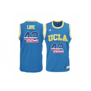 2016 US Flag Fashion Men's UCLA Bruins Kevin Love #42 Blue College Basketball Jersey - Blue