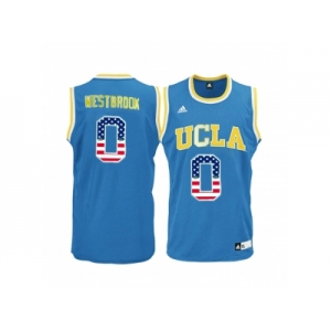 2016 US Flag Fashion Men's UCLA Bruins Russell Westbrook #0 Blue College Basketball Jersey - Blue