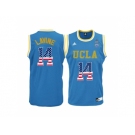 2016 US Flag Fashion UCLA Bruins Zach LaVine #14 Pac-12 College Basketball Authentic Jersey - Blue