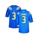 Men's UCLA Bruins #3 Josh Rosen College Football Authentic Jersey - Blue