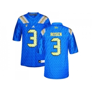Men's UCLA Bruins #3 Josh Rosen College Football Authentic Jersey - Blue