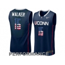 2016 US Flag Fashion Uconn Huskies Kemba Walker #15 College Basketball Jersey - Navy Blue