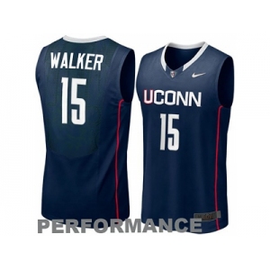 Uconn Huskies Kemba Walker #15 College Basketball Jersey - Navy Blue