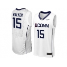 Uconn Huskies Kemba Walker #15 College Basketball Jersey - White