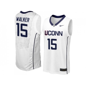 Uconn Huskies Kemba Walker #15 College Basketball Jersey - White