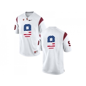 2016 US Flag Fashion 2016 USC Trojans JuJu Smith-Schuster #9 College Football Jersey - White
