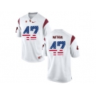 2016 US Flag Fashion USC Trojans Clay Matthews #47 College Football Jersey - White