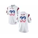 2016 US Flag Fashion USC Trojans Marcus Allen #33 College Football Jersey - White