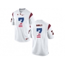 2016 US Flag Fashion USC Trojans Matt Barkley #7 College Football Jersey - White