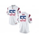 2016 US Flag Fashion USC Trojans Seau #55 College Football Jersey - White