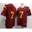 Men's USC Trojans #7 Miller Moss 2023 F.U.S.E. Red No Name Stitched Jersey