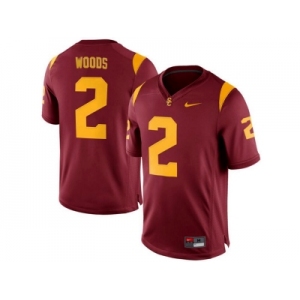 USC Trojans Robert Woods #2 Patch College Football Jersey - Red