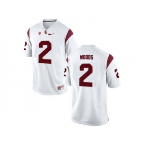 USC Trojans Robert Woods #2 Patch College Football Jersey - White