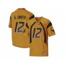 West Virginia Mountaineers Geno Smith #12 College Football Mesh Jersey - Gold