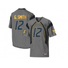 West Virginia Mountaineers Geno Smith #12 College Football Mesh Jersey - Grey