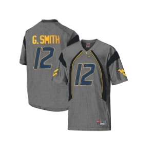 West Virginia Mountaineers Geno Smith #12 College Football Mesh Jersey - Grey